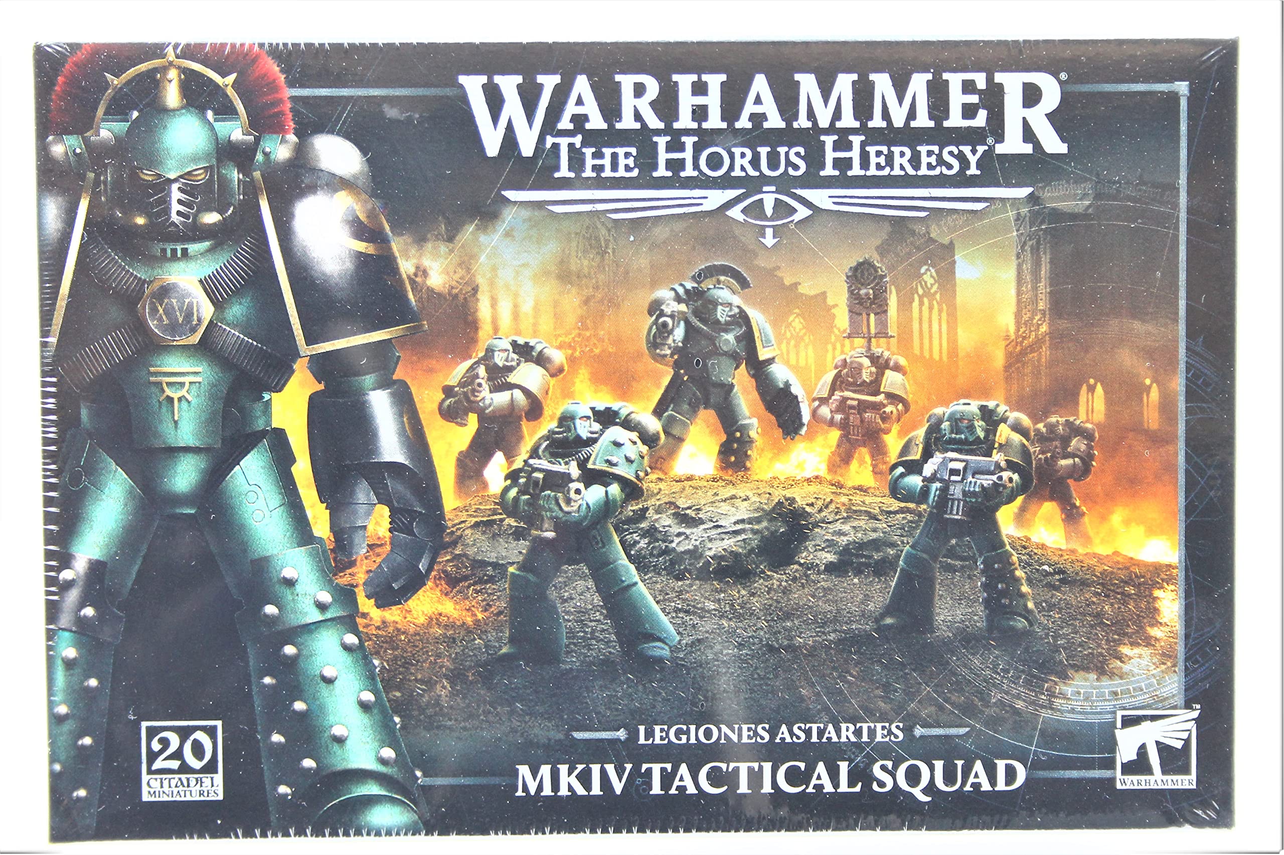 Escuadrón Táctico Warhammer 40k Space Marines Mkiv, 20 Veces Con Bases - Venta Internacional. $2,874