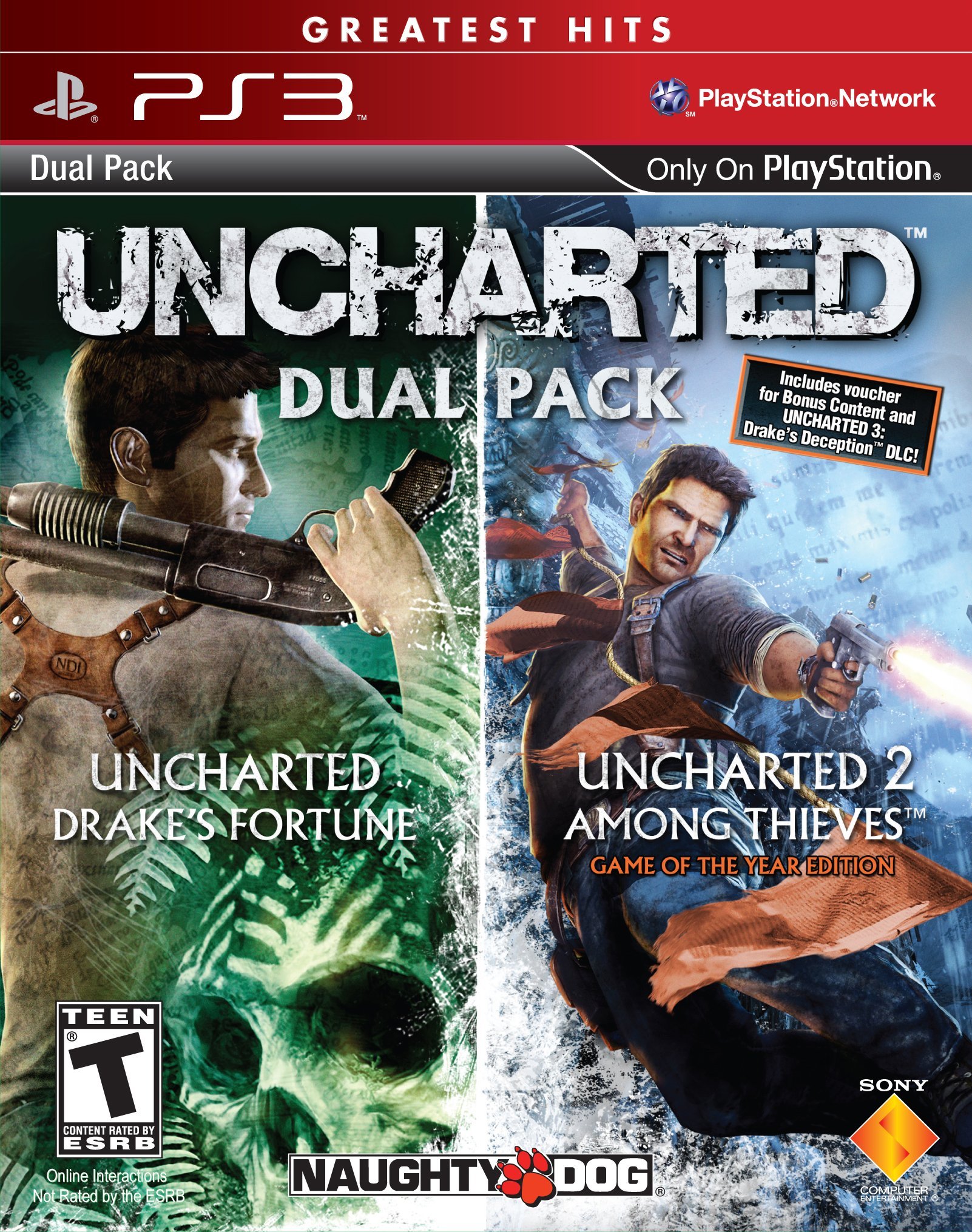 Foto 2 pulgar | Reacondicionado Videojuego Sony Playstation 3 Uncharted Greatest Hits Dual Pack - Venta Internacional.