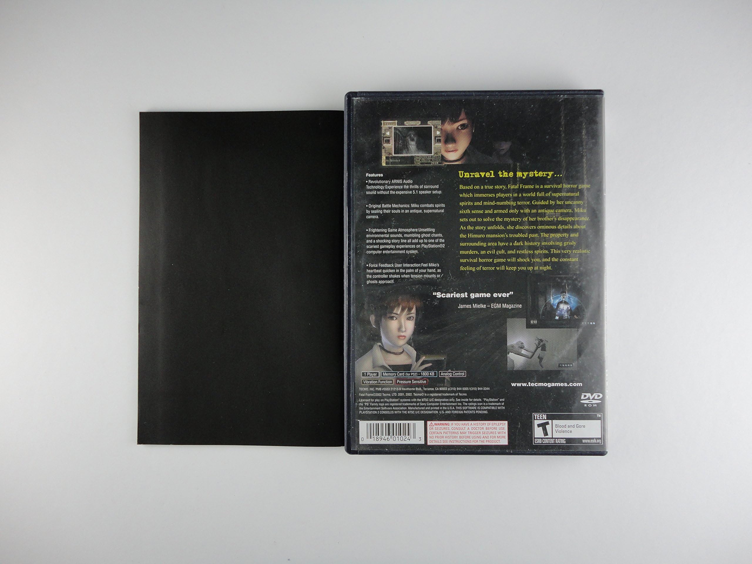 Foto 2 | Videojuego Tecmo Fatal Frame Con Funda Original Y Manual - Venta Internacional.