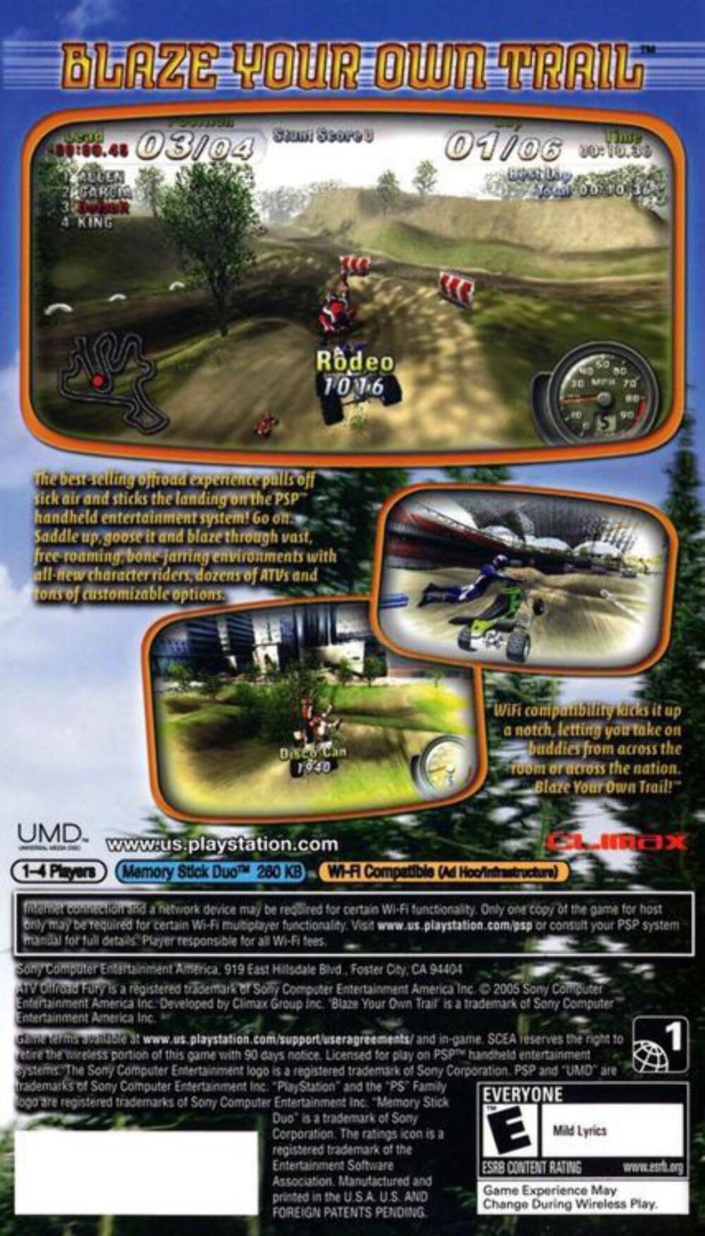 Foto 3 pulgar | Videojuego Sony Psp Atv Offroad Fury Blazin Trails - Venta Internacional.