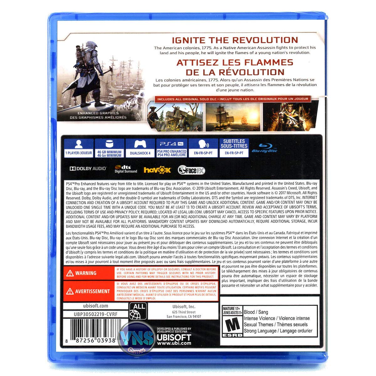 Foto 3 pulgar | Videojuego Ubisoft Assassin's Creed Iii: Remastered Ps4 - Venta Internacional.