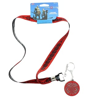 Foto 1 | Cordón Just Funky Con El Logotipo De God Of War 2018 Con Etiqueta De Identificación Y Amuleto - Venta Internacional.