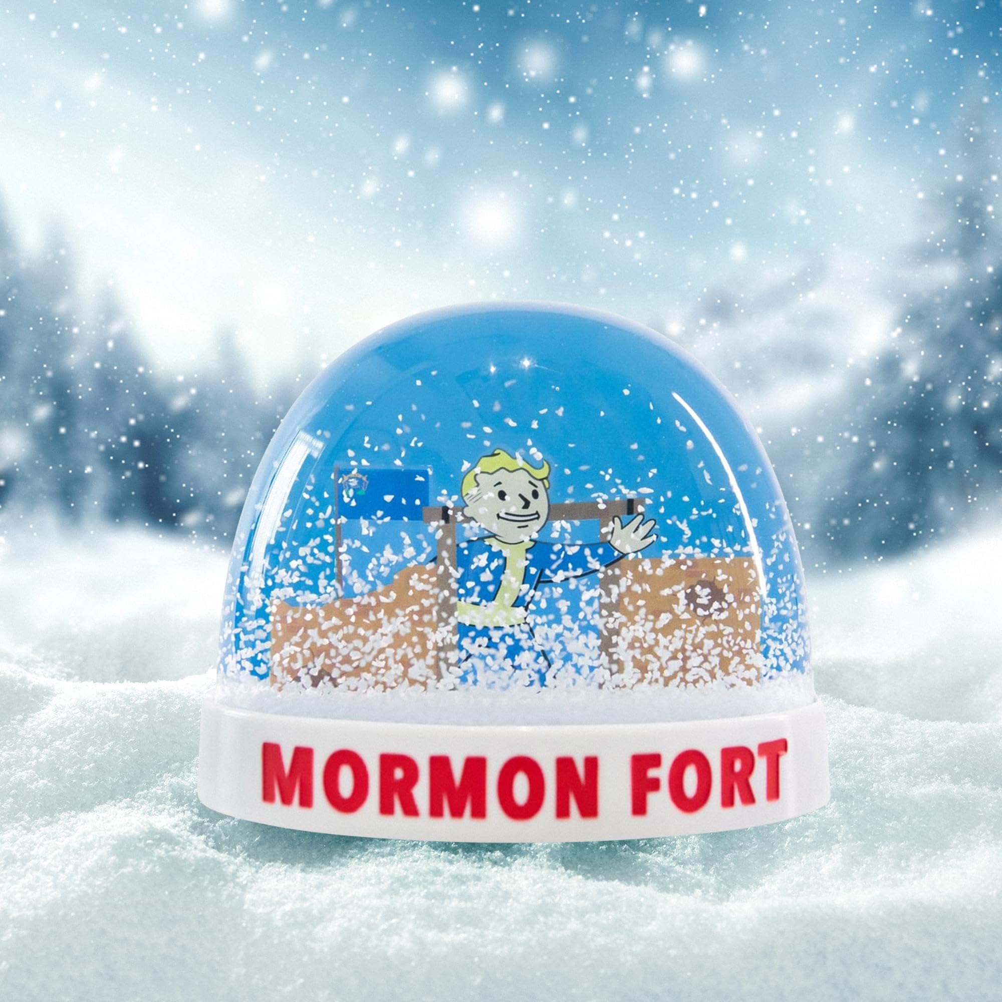Foto 4 | Snow Globe Gaming Dirige Fallout New Vegas Mormon Fort De 7 3 Cm - Venta Internacional.