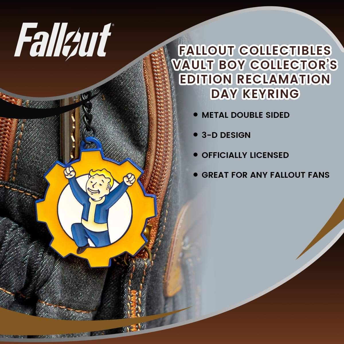 Foto 8 pulgar | Llavero Bioworld Fallout Vault Boy: Día 76 De La Recuperación - Venta Internacional.