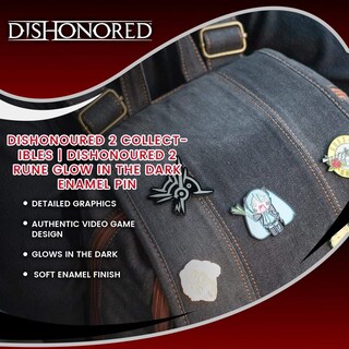 Foto 5 | Alfiler Esmaltado De Coleccionista Dishonoured 2 Rune Que Brilla En La Oscuridad - Venta Internacional.