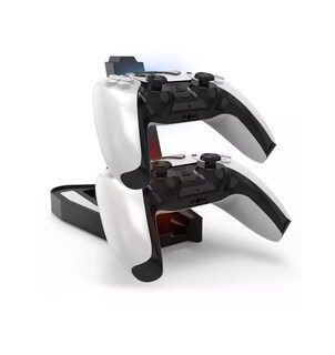 Foto 3 | Base Soporte Cargador Dual para Controles Ps5 Negro