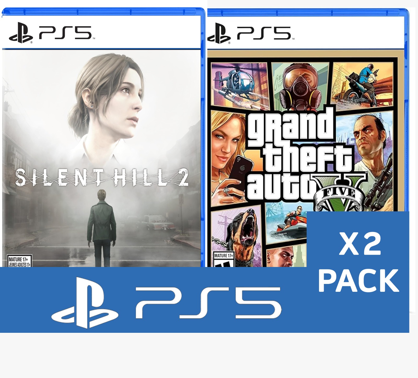 Foto 2 pulgar | Bundle De Videojuegos Silent Hill 2 + Grand Theft Auto V.-ps5