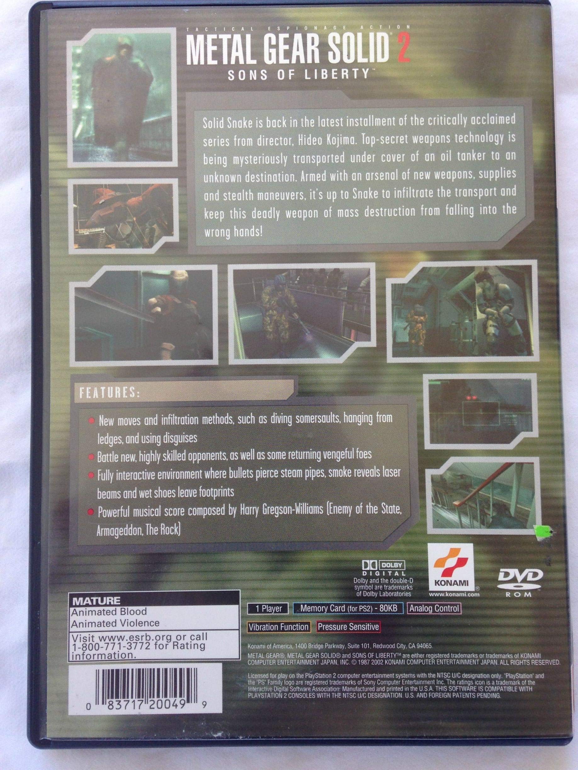 Foto 5 pulgar | Renovado Metal Gear Solid 2: Sons Of Liberty - Venta Internacional.