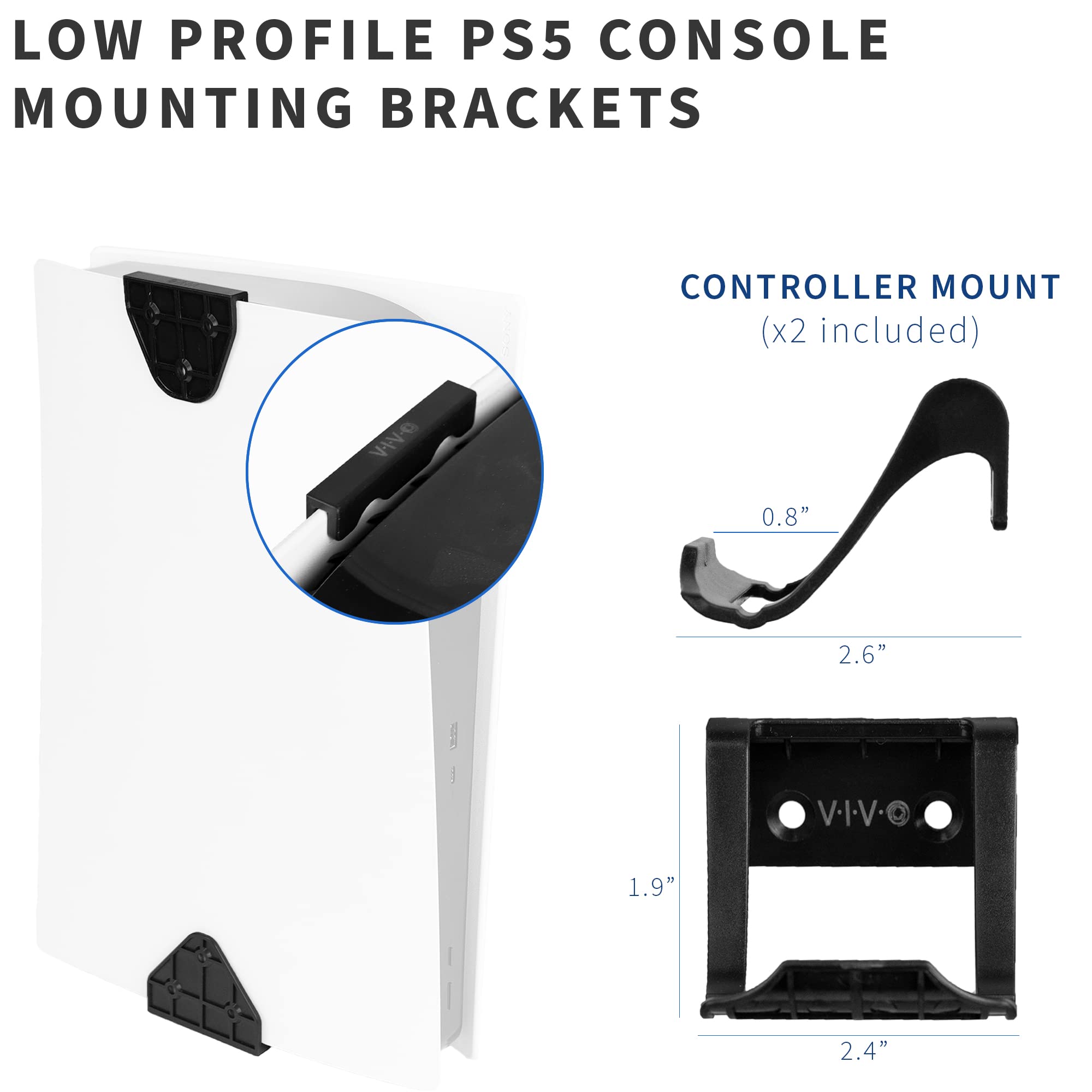Foto 6 pulgar | Soporte De Montaje Vivo Para Consola De Juegos Ps5 Con 2 Controladores Mo - Venta Internacional.