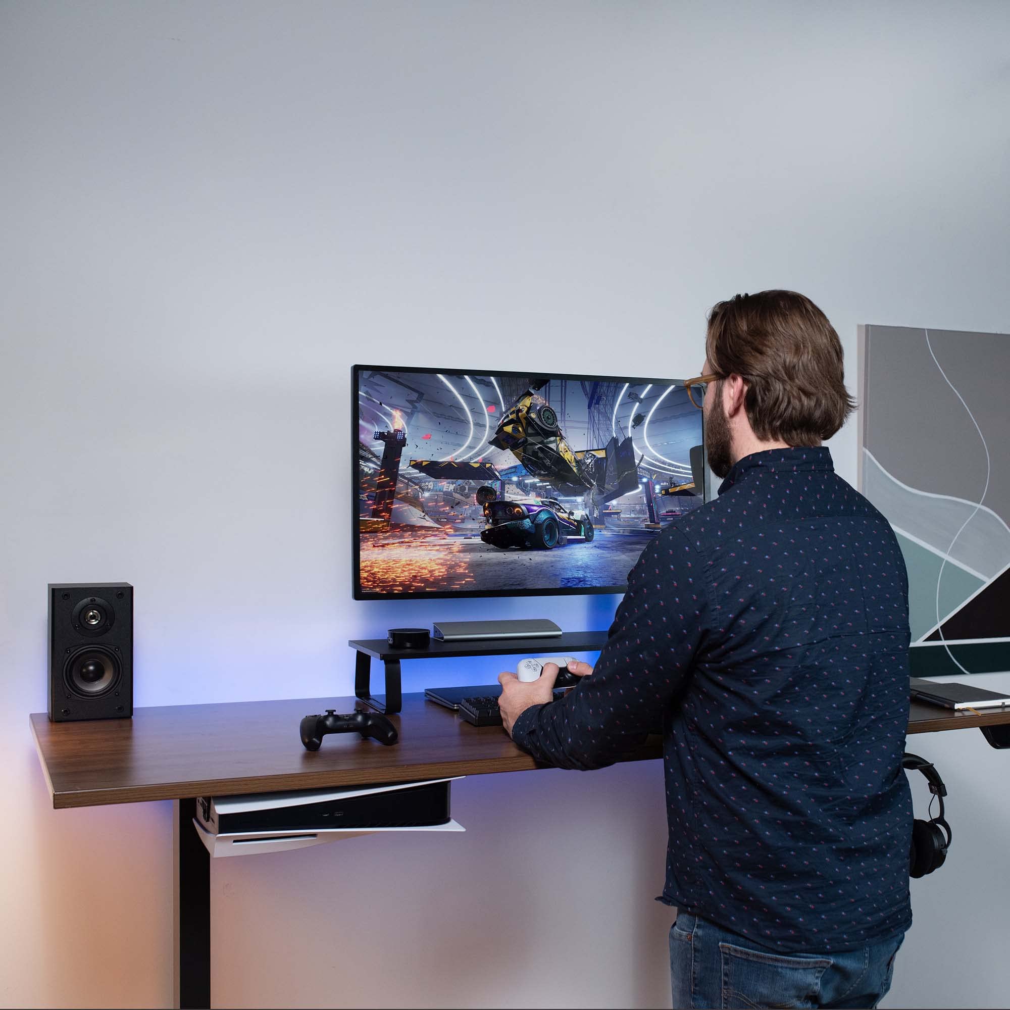 Foto 8 pulgar | Soporte De Montaje Vivo Para Consola De Juegos Ps5 Con 2 Controladores Mo - Venta Internacional.