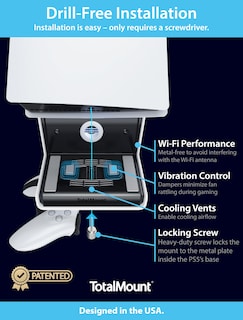 Foto 4 | Soporte De Pared Para Ps5 Totalmount Con Capacidad Para 2 Controladores - Venta Internacional.