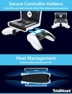Foto 5 | Soporte De Pared Para Ps5 Totalmount Con Capacidad Para 2 Controladores - Venta Internacional.