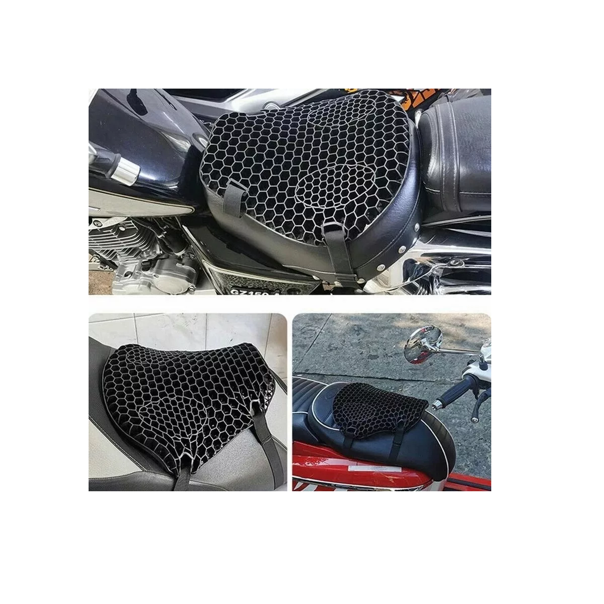 Foto 4 pulgar | Cojín de Asiento Amortiguador Eo Safe Imports Esi-6579 color Negro Transpirable para Moto Termico