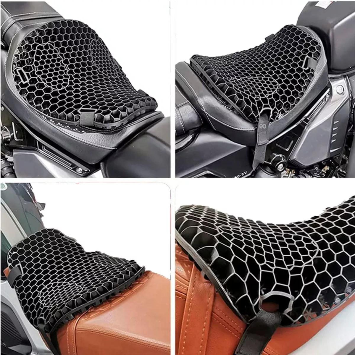 Foto 3 pulgar | Cojín De Asiento Amortiguador Transpirable Para Moto Termica Eo Safe Imports Esi-6579-1 Negro