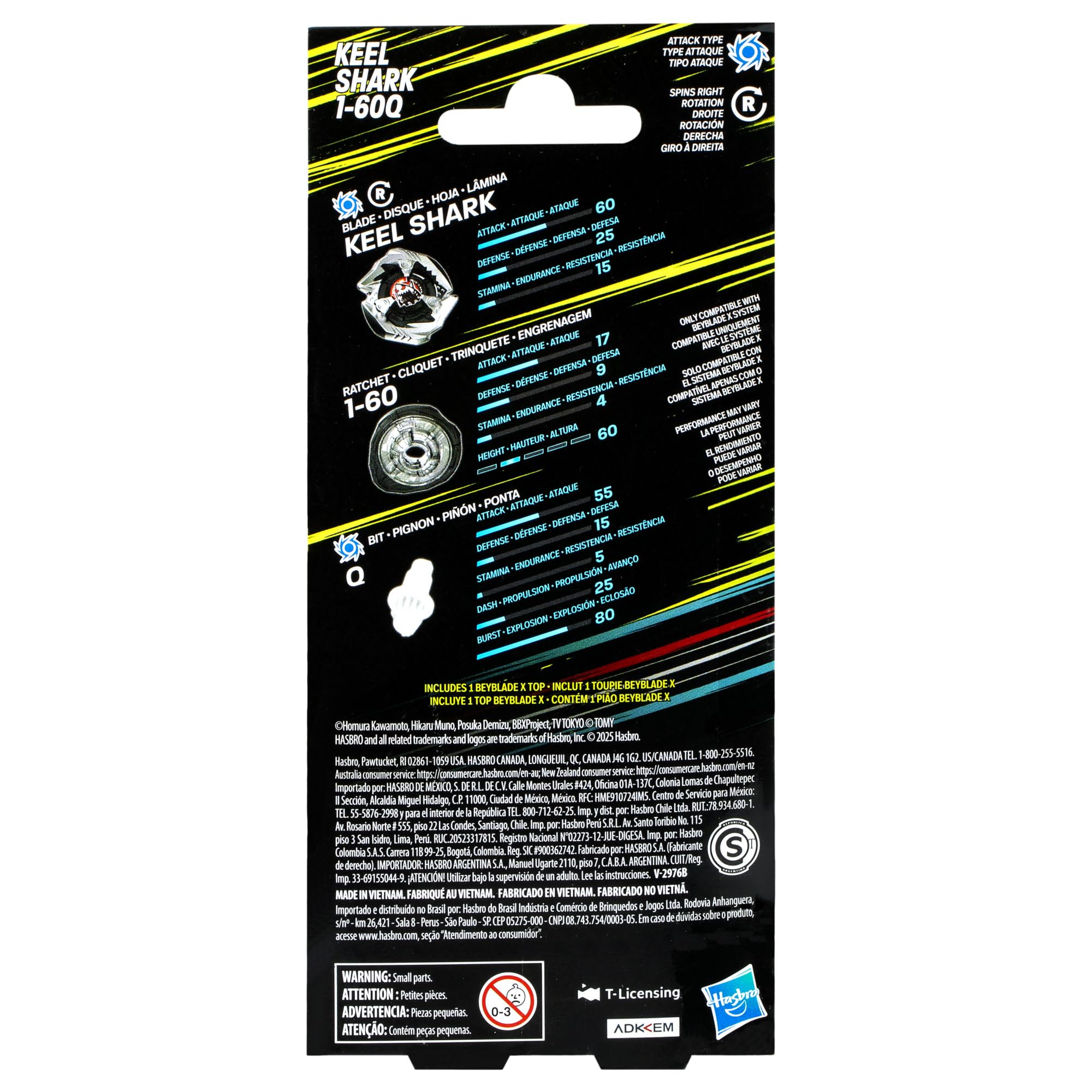 Foto 5 pulgar | Paquete De Refuerzo Beyblade Beyblade X Keel Shark 1-60q - Venta Internacional.