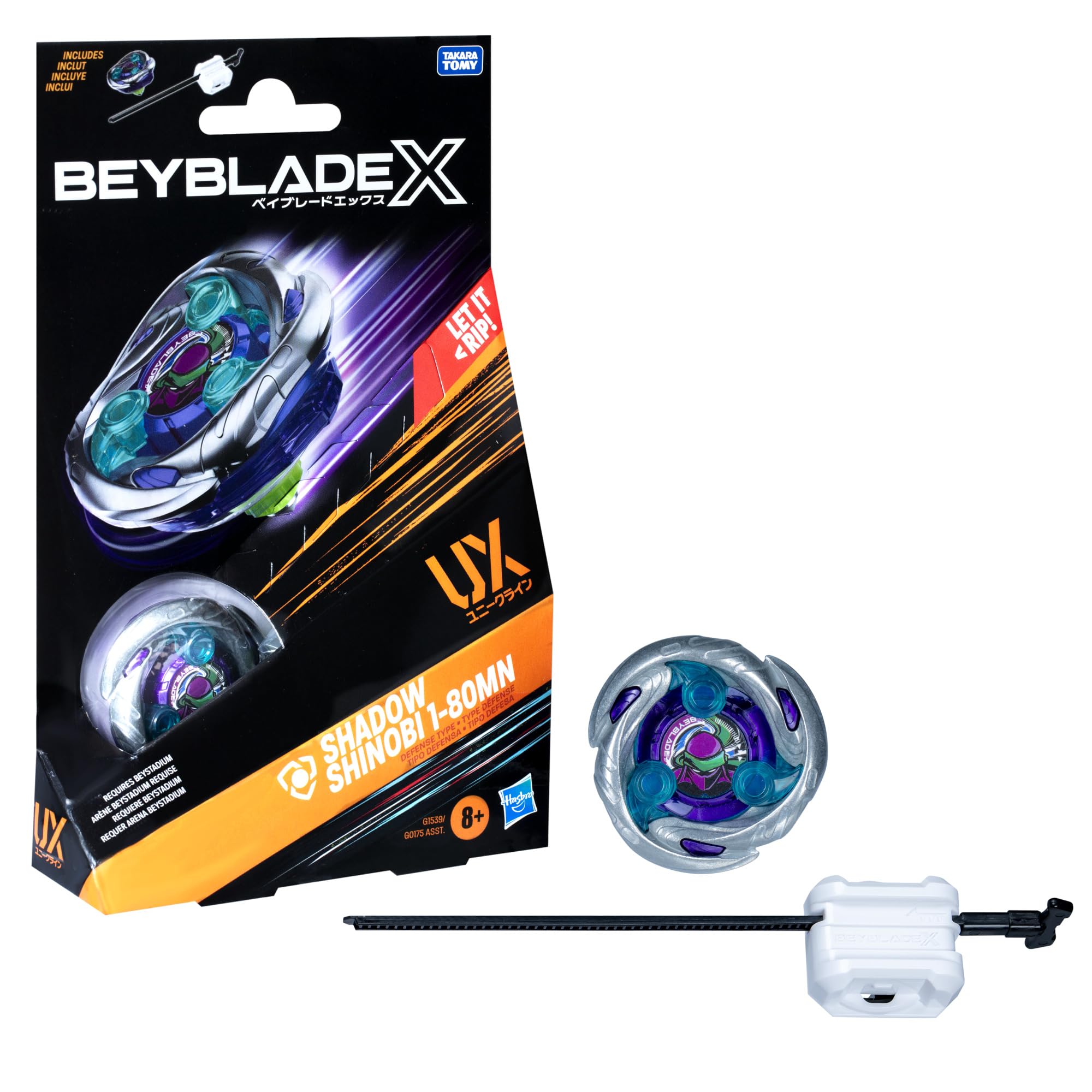 Foto 2 pulgar | Paquete De Inicio Beyblade X Shadow Shinobi 1-80 Mn Ux Con Lanzador - Venta Internacional.