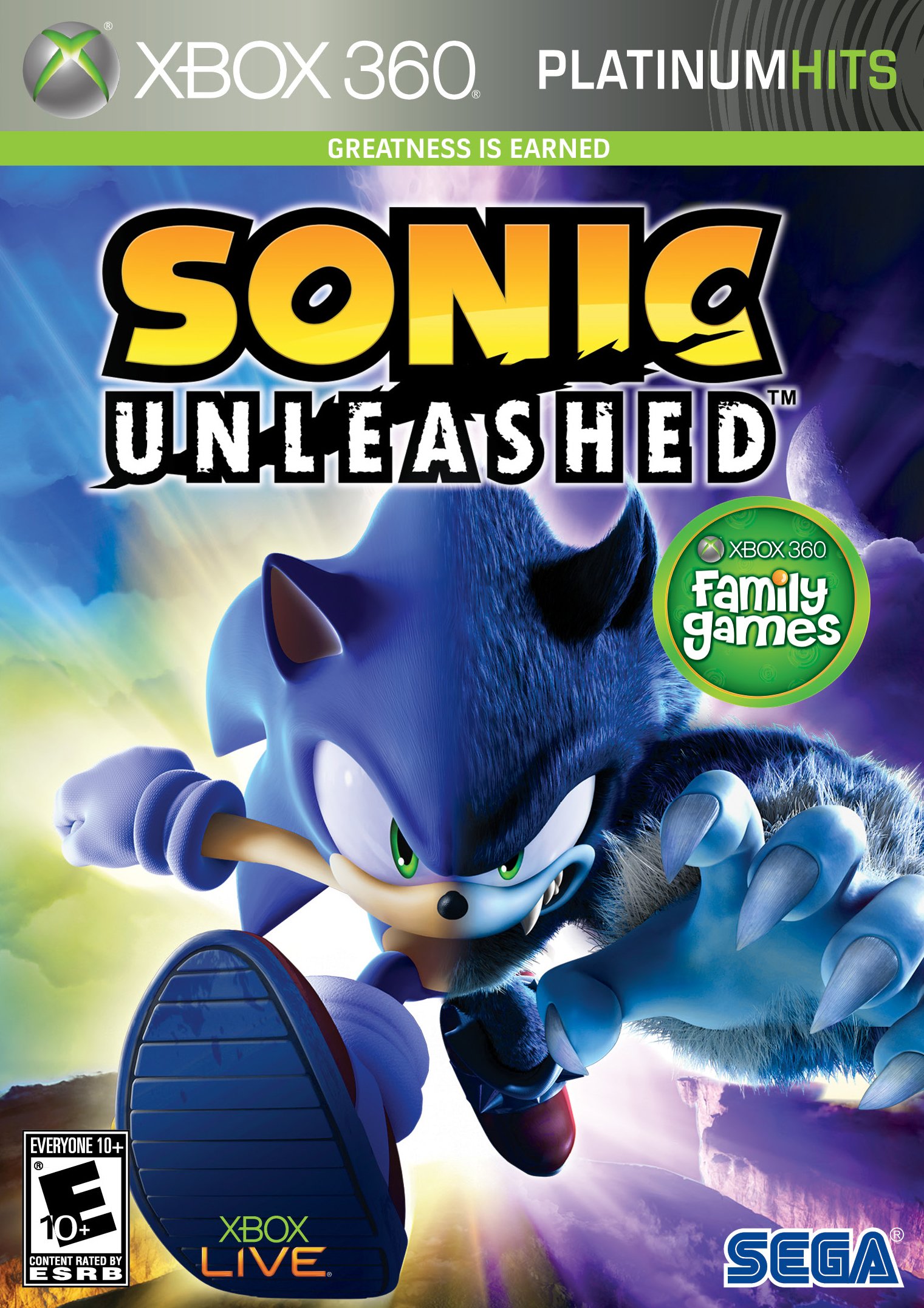 Foto 1 | Videojuego Sega Sonic Unleashed Xbox 360 Platinum Hits - Venta Internacional.
