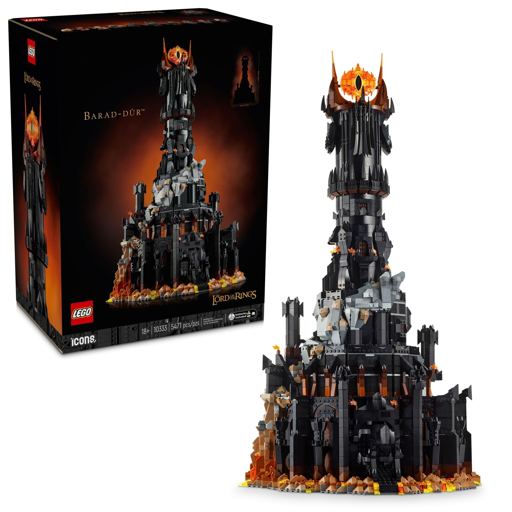 Foto 2 pulgar | Set De Construcción Lego Icons El Señor De Los Anillos Barad-dûr 10333 - Venta Internacional.