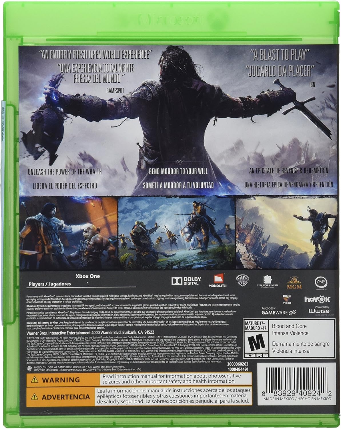 Foto 3 pulgar | Middle Earth: Shadow Of Mordor - Xbox One - Ulident