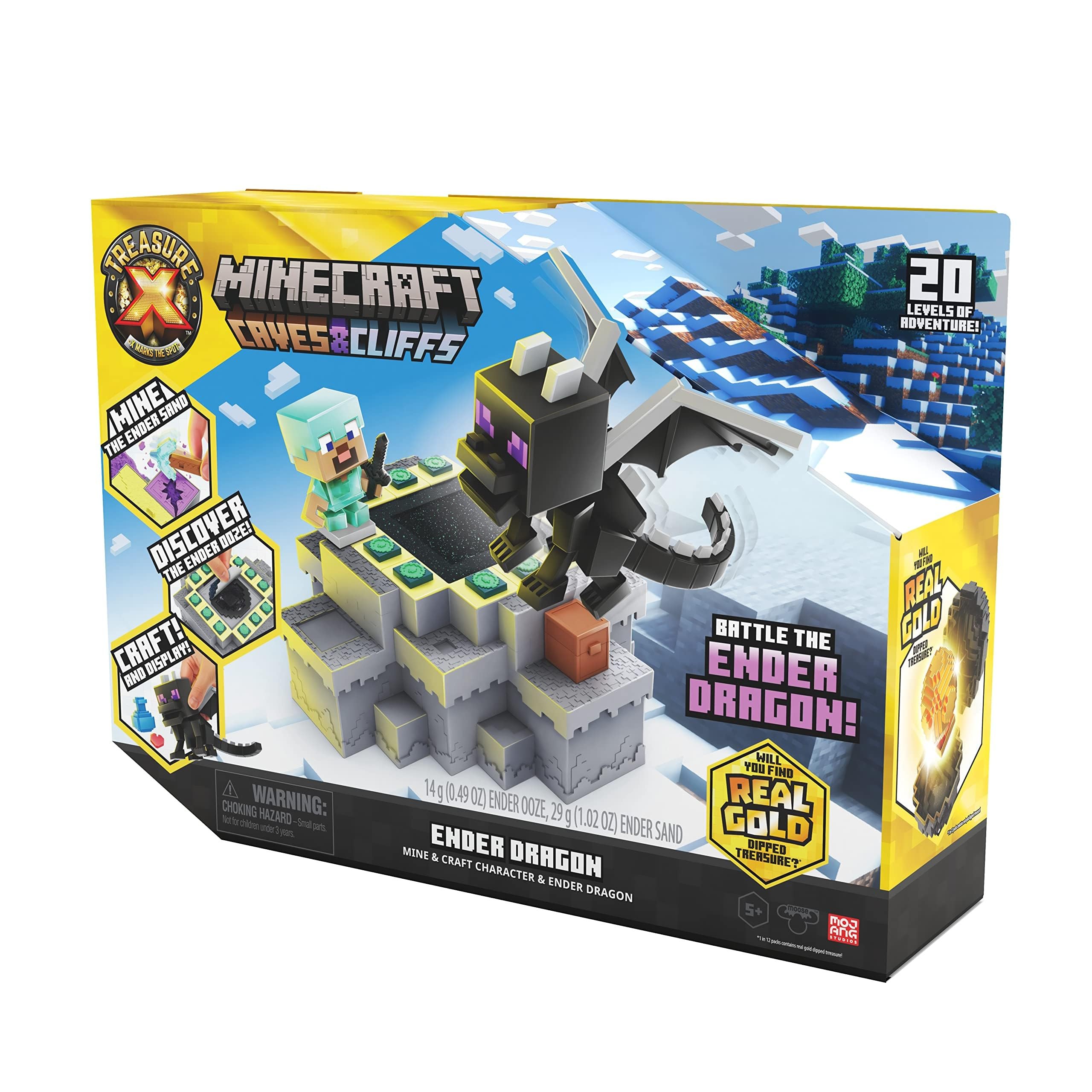 Foto 2 | Toy Akedo Treasure X Minecraft Cuevas Y Acantilados Ender Dragon - Venta Internacional.