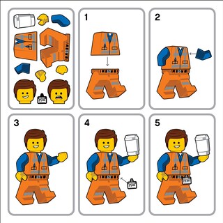Foto 6 | Adhesivo De Pared Lego The Movie 2 Emmet Staticker 14 X 18 Cm 11 Unidades - Venta Internacional.