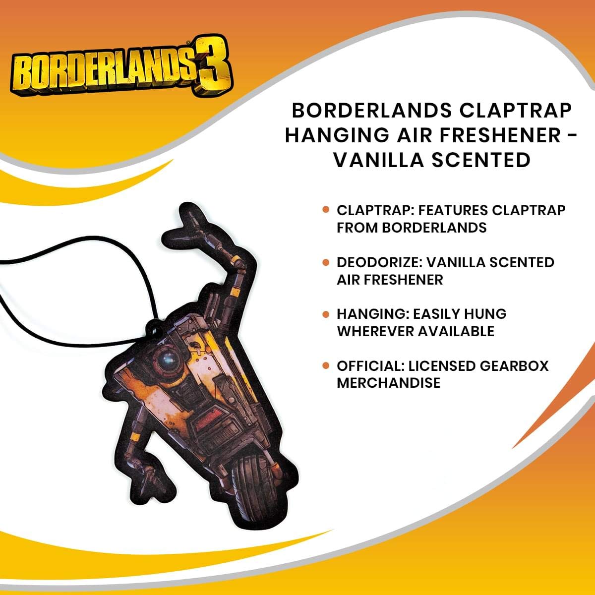 Foto 8 pulgar | Ambientador Colgante Just Funky Borderlands 3 Claptrap - Venta Internacional.