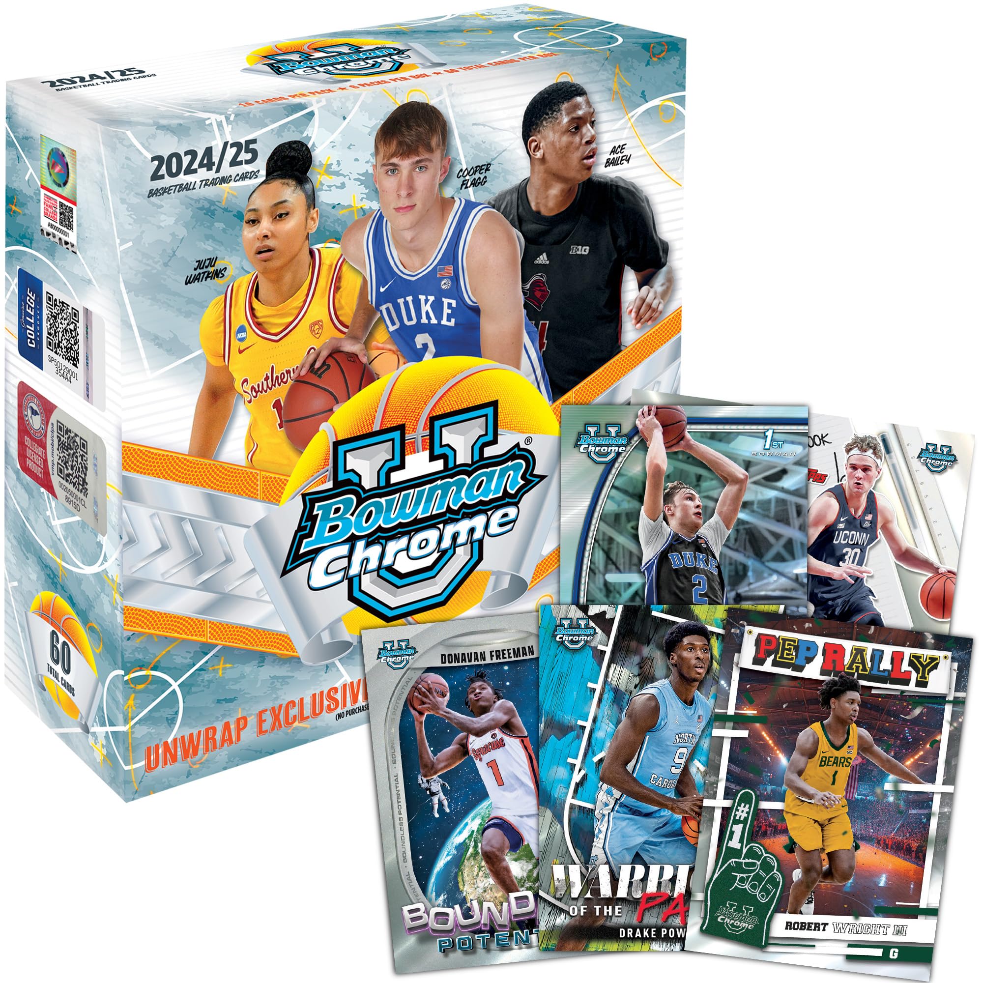 Foto 3 pulgar | Tarjetas Coleccionables De Baloncesto Topps Bowman U Chrome 2024-25 - Venta Internacional.