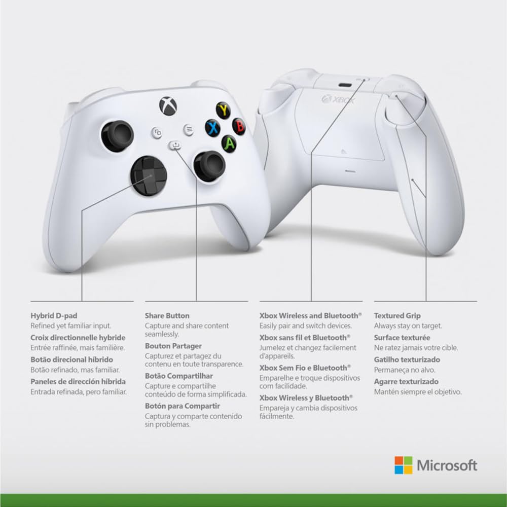 Foto 7 pulgar | Controlador Inalámbrico Microsoft Qas-00007 Robot White, Paquete De 2 - Venta Internacional.