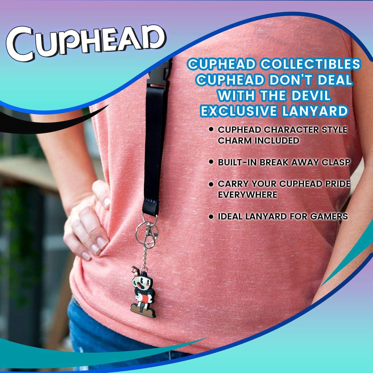Foto 8 pulgar | Lanyard Just Funky Cuphead Don't Deal With The Devil - Venta Internacional.