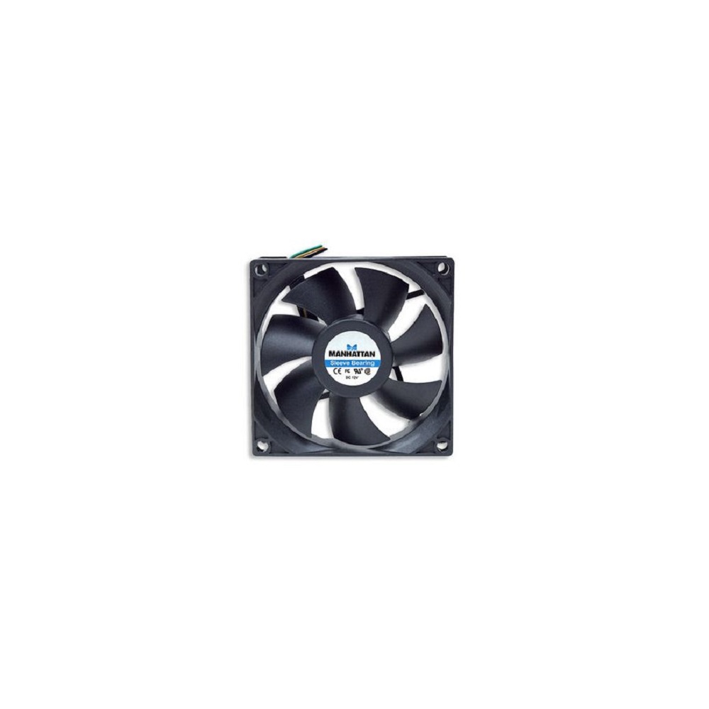Foto 3 pulgar | Ventilador Gabinete/Fuente Manhattan 80mm Negro 3 Pin 700955