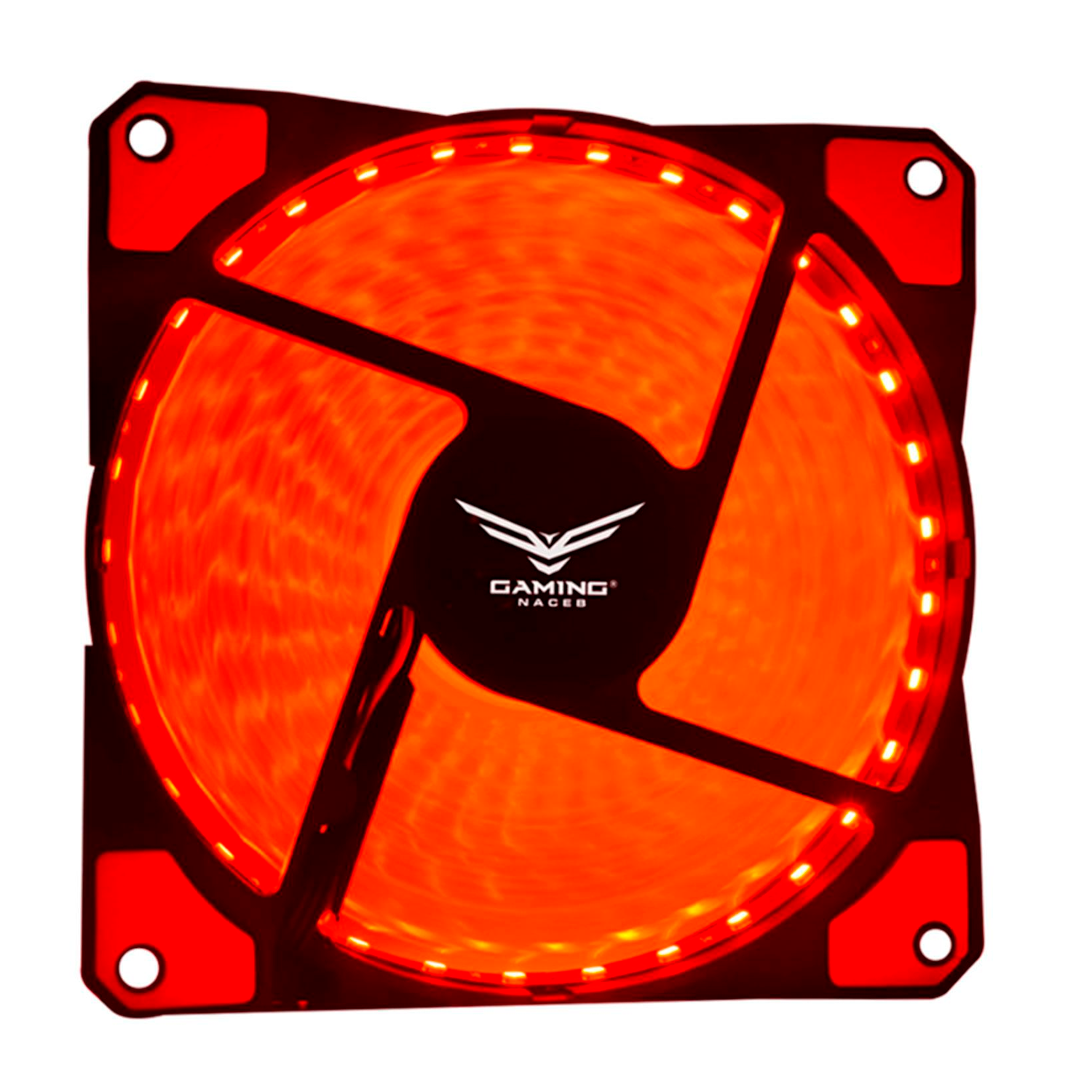 Ventilador Gamer Naceb Na-0919r color Rojo de 12 V 120 mm Led Rojo