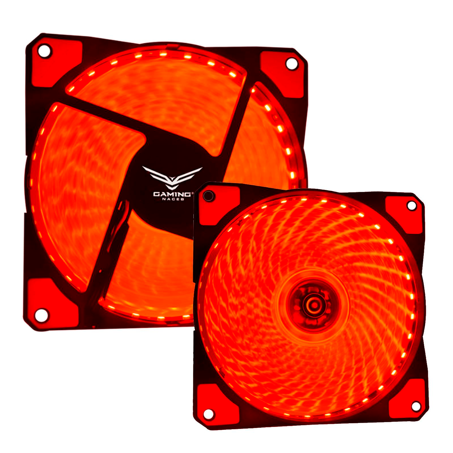 Foto 4 pulgar | Ventilador Gamer Naceb Na-0919r color Rojo de 12 V 120 mm Led Rojo