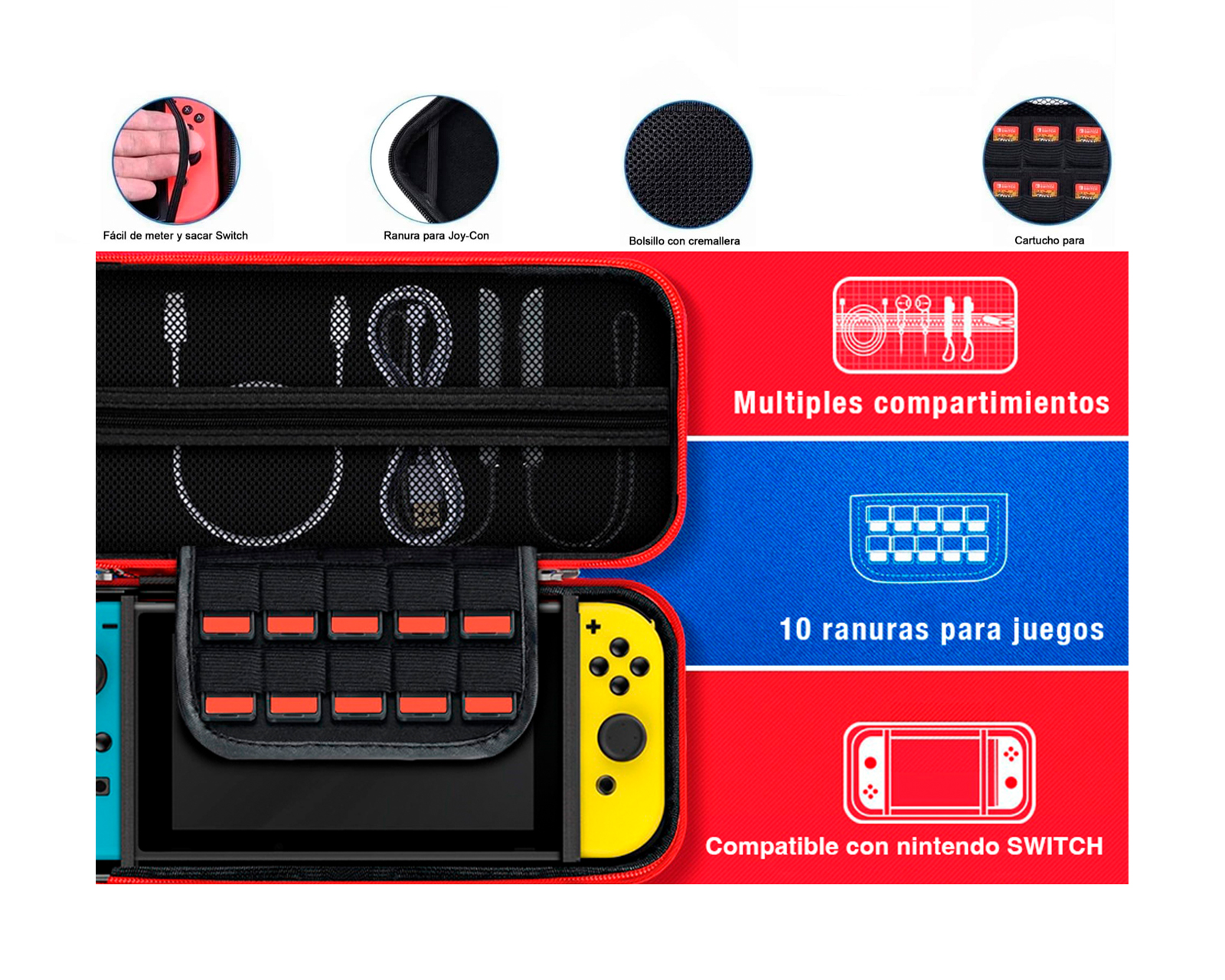 Foto 3 pulgar | Estuche 16 en 1 Overol Icónico Compatible con Nintendo Switch Oled, Kit de Accesorios para Nintendo