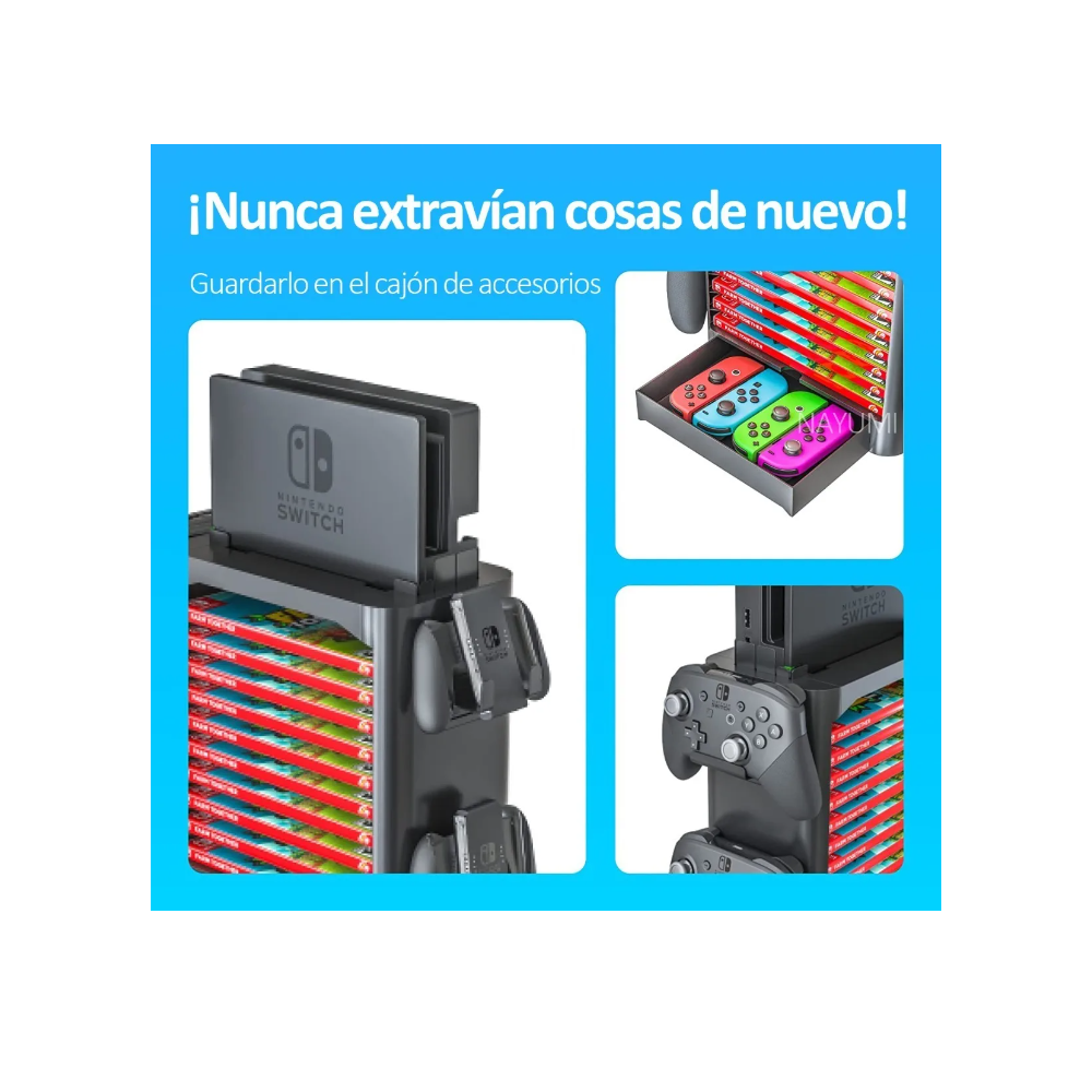 Foto 4 pulgar | Soporte Base Organizador P/ Consola Cd Disco Nintendo Switch