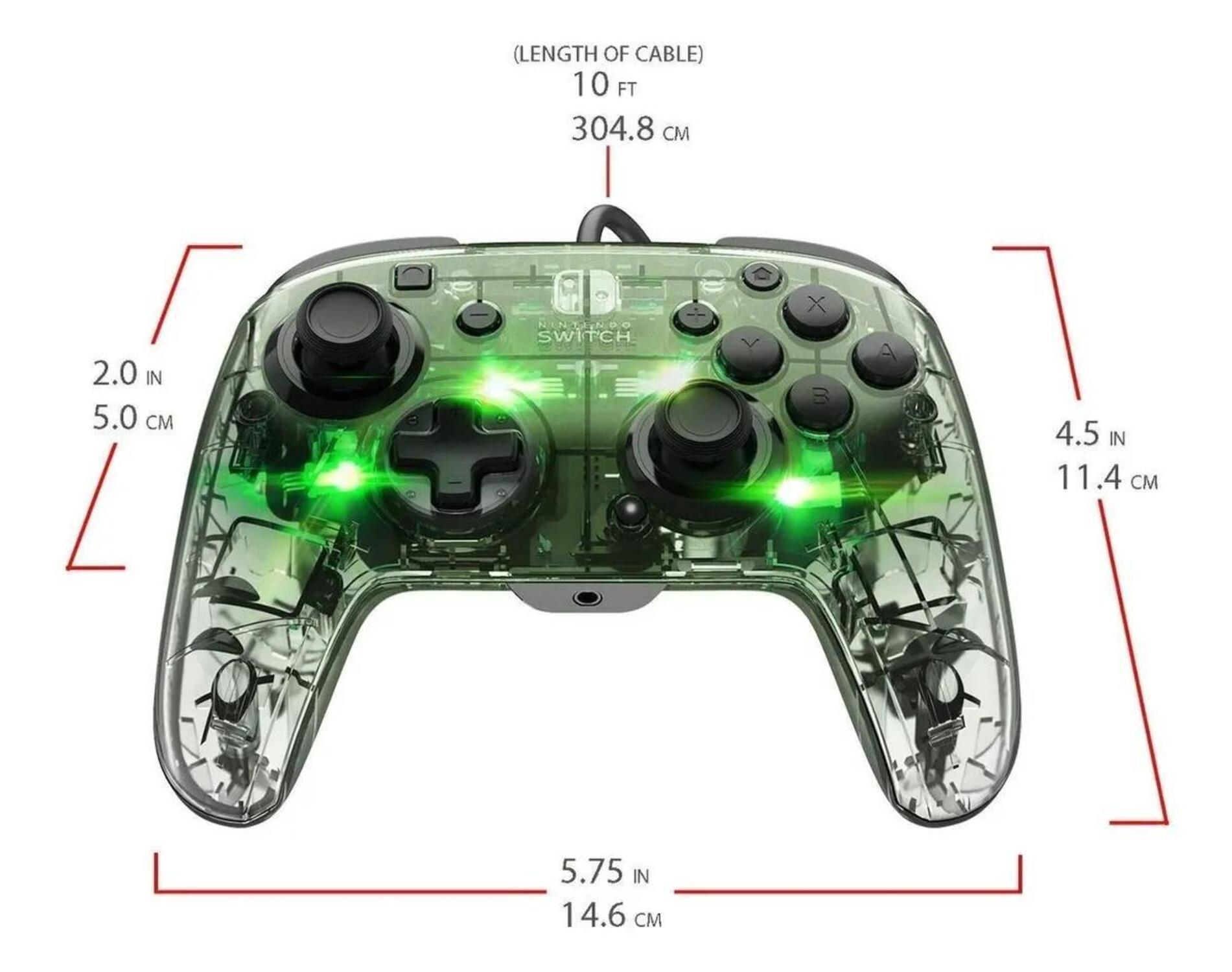 Foto 3 | Control Alámbrico PowerA Transparente para Nintendo Switch