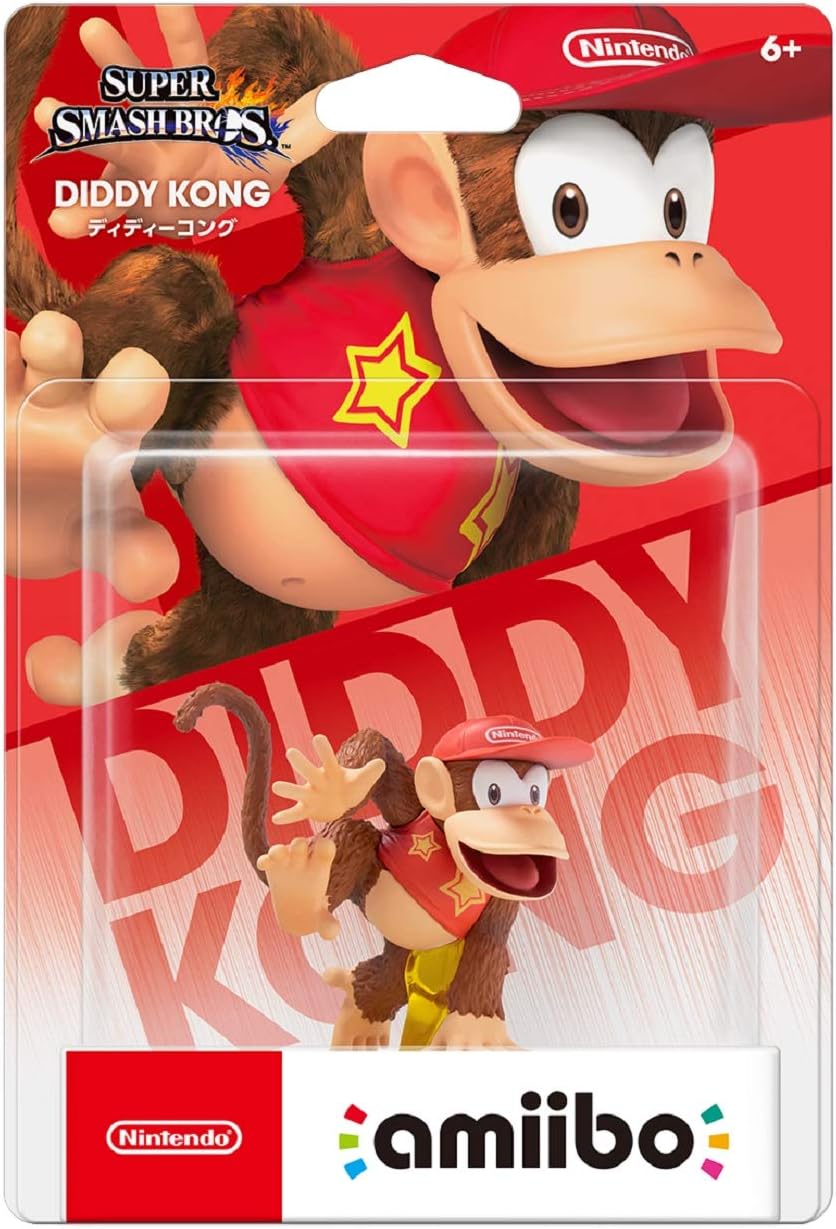 Foto 2 pulgar | Figura Interactiva Diddy Kong Amiibo Nintendo Rojo