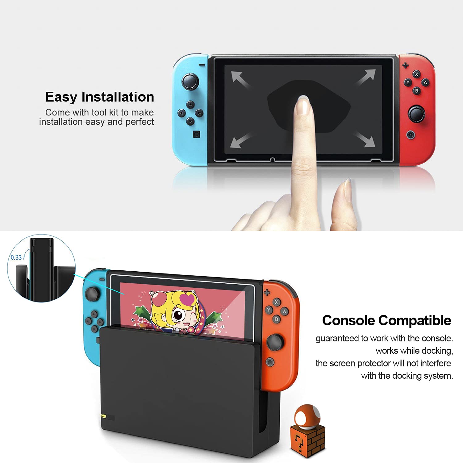 Foto 5 pulgar | Protector De Pantalla Ivoler De Cristal Templado Para Nintendo Switch - Venta Internacional.