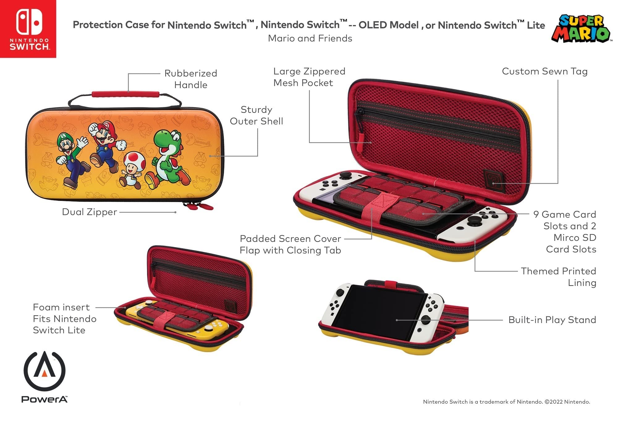 Foto 8 pulgar | Funda Protectora PowerA para Nintendo Switch Oled Mario - Venta Internacional