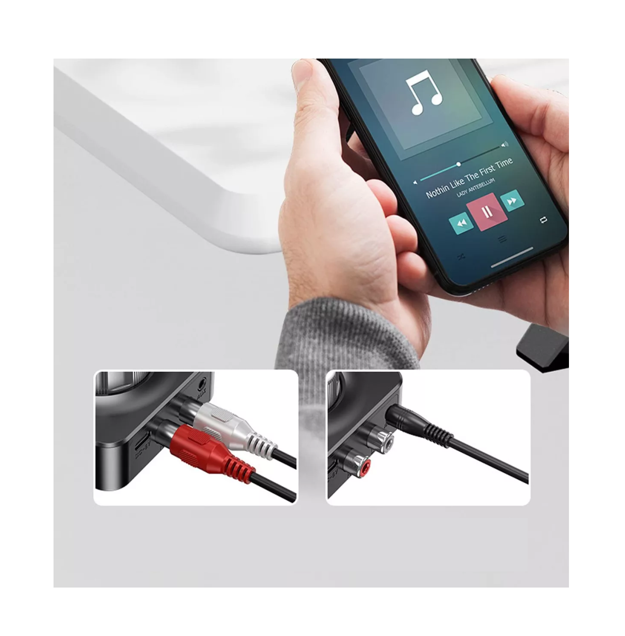 Foto 5 pulgar | Receptor Bluetooth 5.0 3d  Lab.g Para Auto Con Toma Aux De 3.5mm Negro