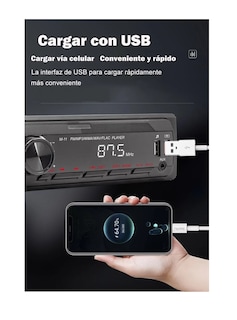 Foto 2 | Estéreo para Auto Fnbrli con Mp3 2 Usb Bluetooth 1 Din