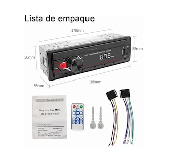Foto 3 | Estéreo Reproductor Eo Safe Imports ESI-517 color Negro MP3 Radio con BT Aux USB SD