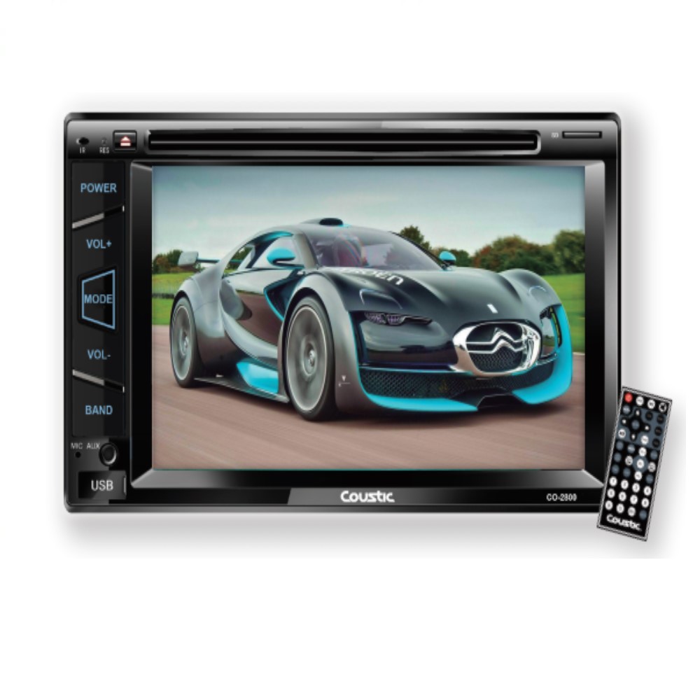 Autoestéreo Coustic  Co-2800 , 2 Din Pantalla 6.2'' Dvd Ml Bt 50wx4 2v Color Negro