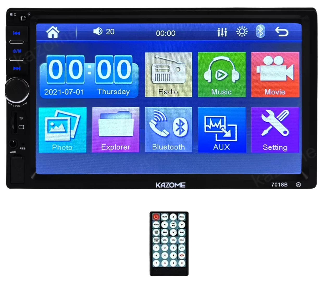 Autoestéreo Kazome 7018b Con Usb Y Bluetooth