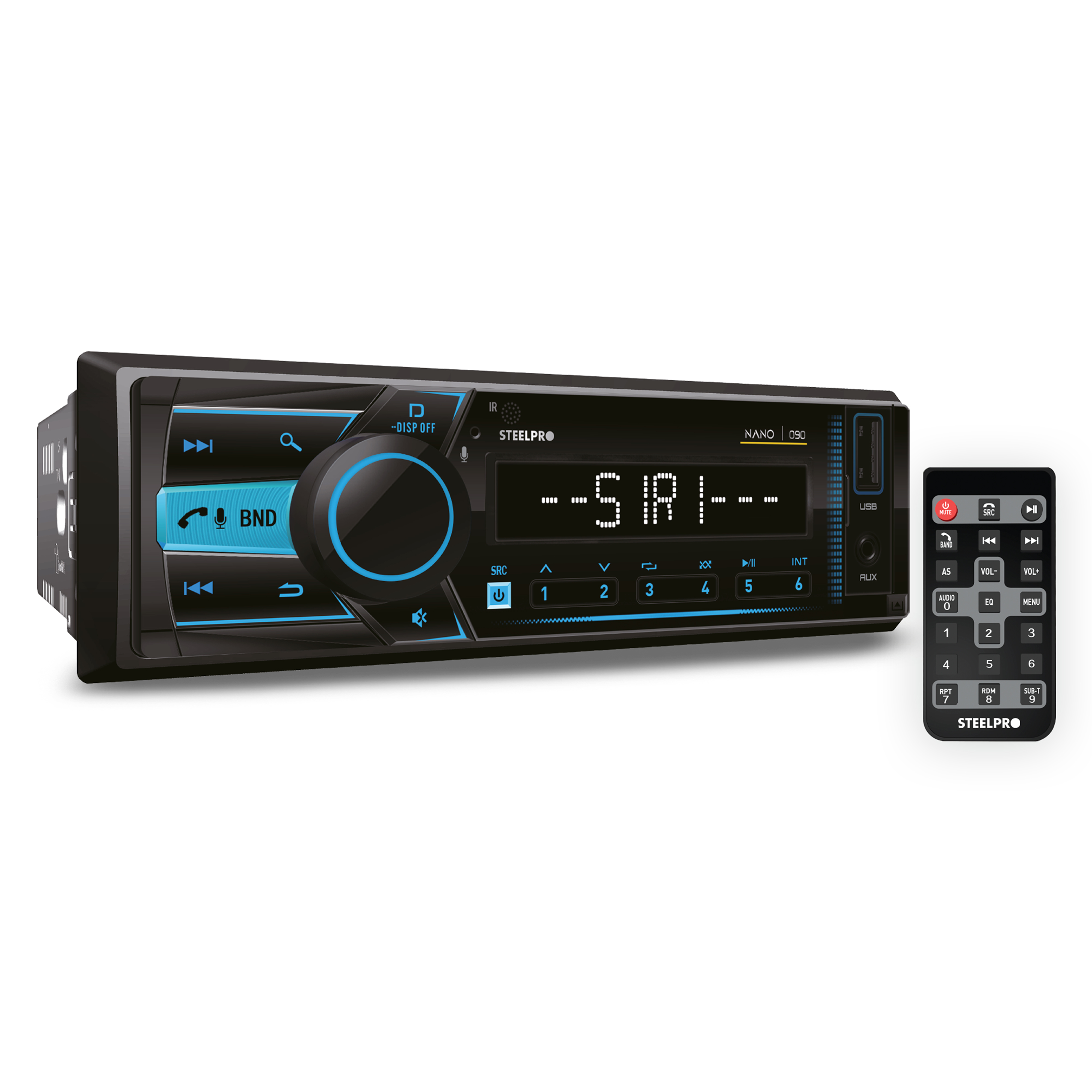 Autoestéreo Steelpro con Bluetooth