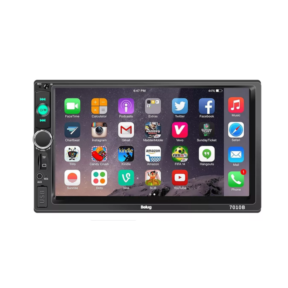 Autoestéreos 2din Belug Pantalla Táctil Y Cámara Negro
