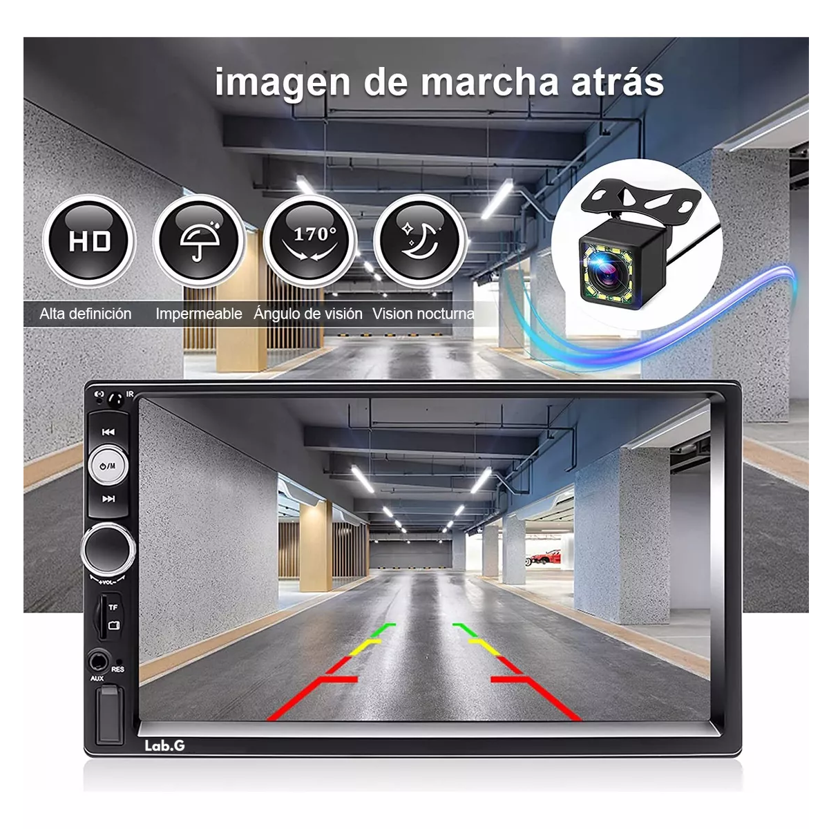 Foto 5 pulgar | Autoestéreos 2din Lab.g Mirrorlink Pantalla Táctil Y Cámara