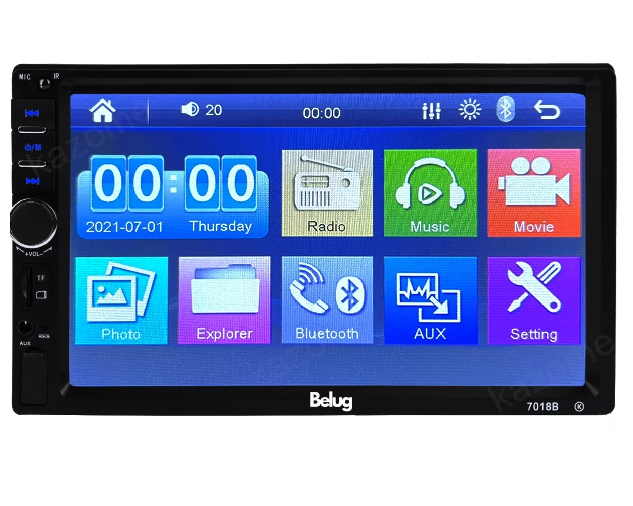 Foto 4 pulgar | Autoestéreo 7018b Con Usb Y Bluetooth Belug Negro