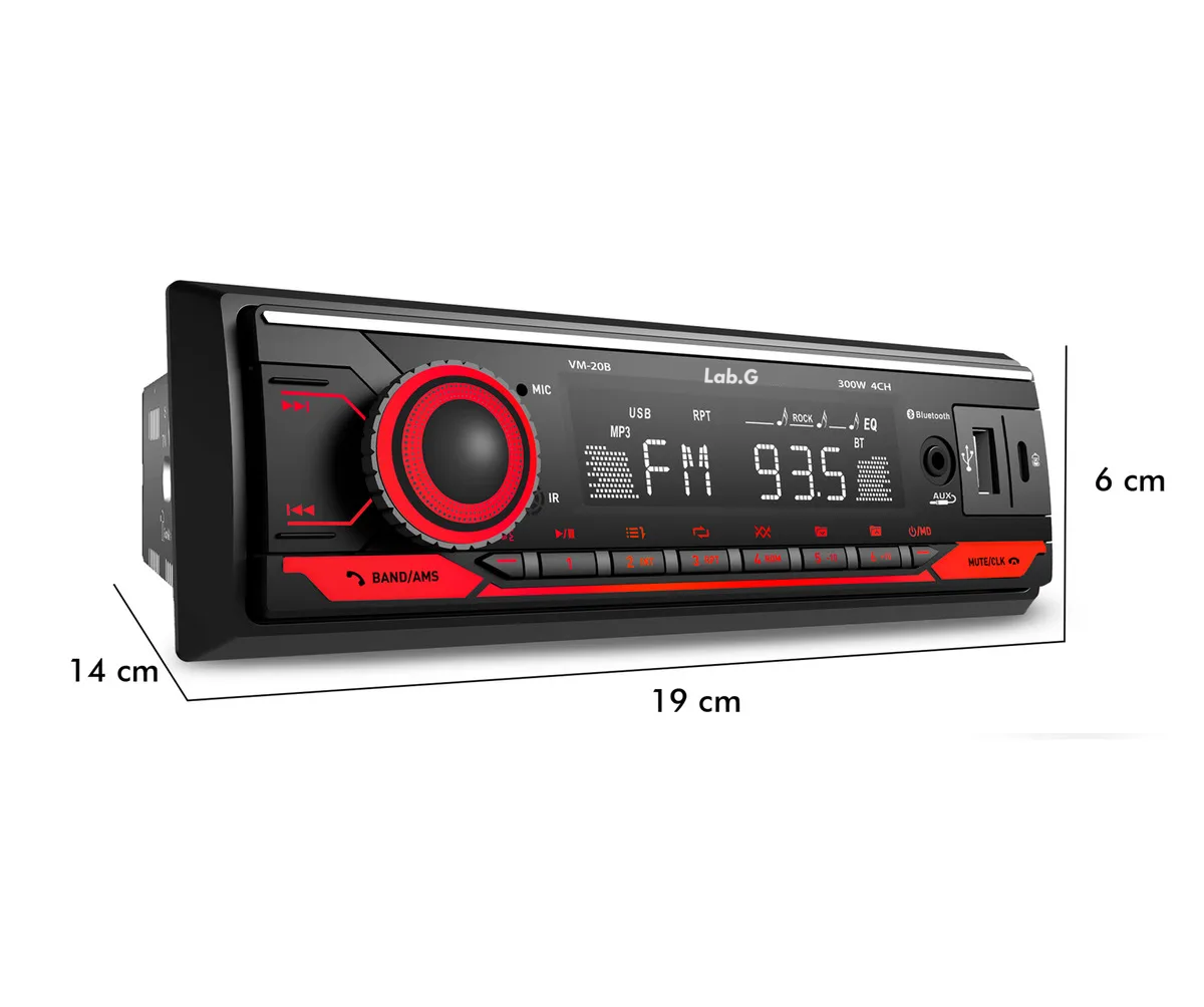 Foto 5 pulgar | ''autoestereo 1 Din Bluetooth Soundstream Vm-20b Usb Tipo C Aux Fm Rgb Negro ''