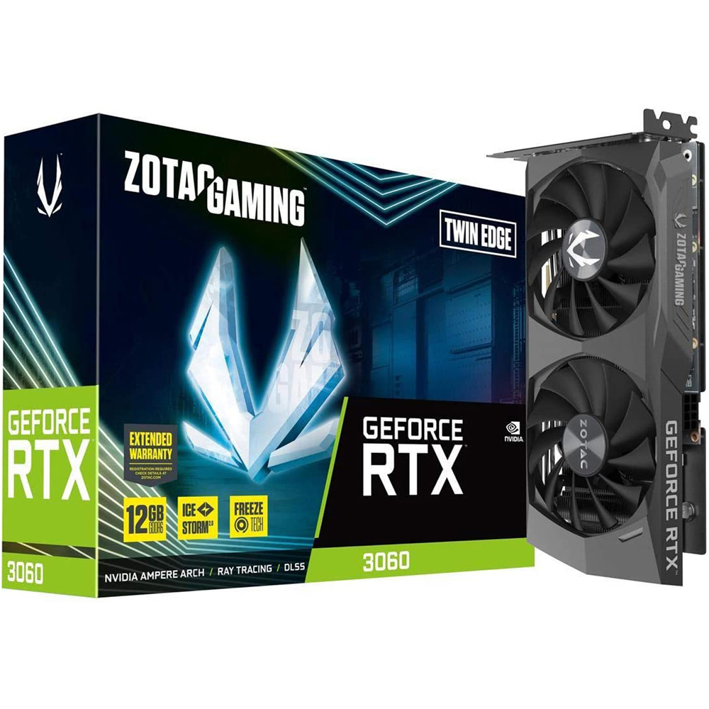 Tarjeta de Video Zotac Geforce Rtx 3060 Twin Edge 12gb Gddr6 color Negro