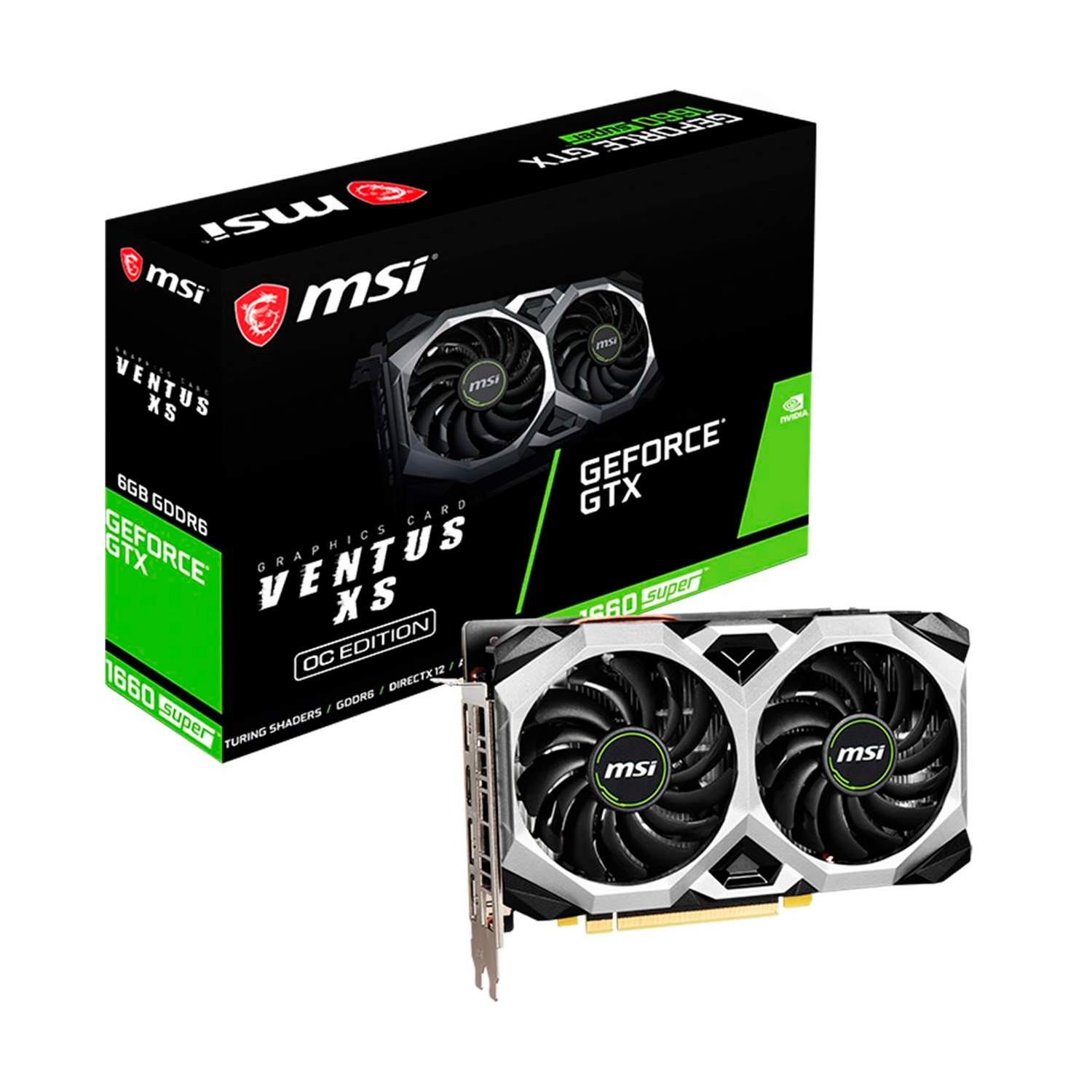 Foto 2 pulgar | Tarjeta de Video Msi Geforce Gtx 1660 Super Ventus Xs Oc color Negro 6gb Gddr6